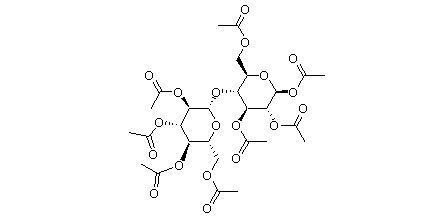 Alpha-d-cellobiose octaacetate 结构式