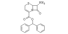 Diphenylmethyl 7β-Amino-3-cephem-4-carboxylate Chemical Structure
