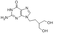 2-Amino-9-[4-hydroxy-3-(hydroxymethyl)butyl]-3,9-dihydropurin-6-one 结构式
