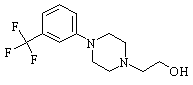 4-[3-(Trifluoromethyl)phenyl]-1-piperazineethanol Chemical Structure