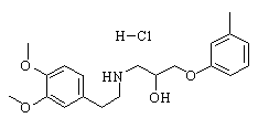 Bevantolol hydrochloride Chemical Structure