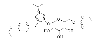 Remogliflozin etabonate 结构式