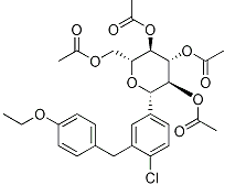 Dapagliflozin Tetraacetate Chemical Structure