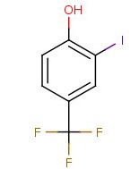 2-Iodo-4-(trifluoroMethyl)phenol 结构式