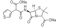 Ticarcillin disodium salt Chemical Structure