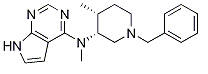 1H-Pyrrolo[2,3-d]pyrimidin-4-amine,N-methyl-N-[(3R,4R)-4-methyl-1-(phenylmethyl)-3-piperidinyl]- Chemical Structure