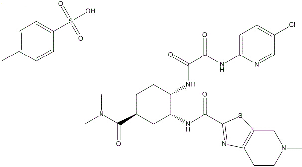 Edoxaban Tosylate Chemical Structure