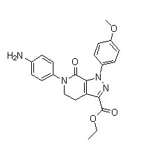 6-(4-Aminophenyl)-1-(4-methoxyphenyl)-7-oxo-4,5,6,7-tetrahydro-1H-pyrazolo[3,4-c]pyridine-3-carboxylic acid ethyl ester Chemical Structure