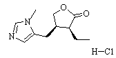 (+)-Pilocarpine hydrochloride Chemical Structure