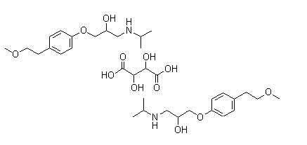 Metoprolol tartrate Chemical Structure