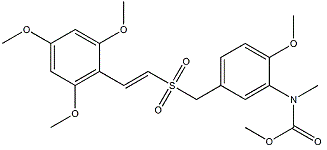 (E)-Methyl 2-(2-Methoxy-5-((2′,4′,6′-triMethoxystyrylsulfonyl)Methyl)phenylaMino)acetate Chemical Structure
