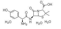 Amoxicillin trihydrate Chemical Structure