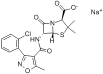 Sodium cloxacillin Chemical Structure