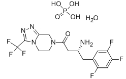 Sitagliptin phosphate monohydrate Chemical Structure