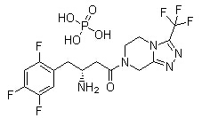 Sitagliptin phosphate Chemical Structure