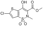 6-Chloro-4-hydroxy-2-methyl-2H-thieno[2,3-e]-1,2-thiazine-3-carboxylic acid methyl ester 1,1-dioxide Chemical Structure