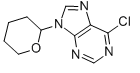 6-Chloro-9-(tetrahydro-2H-pyran-2-yl)-9H-purine 结构式