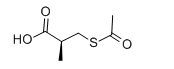 3-Acetylsulfanyl-2-Methylpropanoic Acid 结构式