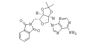 2-(((3aR,4R,6R,6aR)-6-(6-aMino-9H-purin-9-yl)-2,2-diMethyltetrahydrofuro[3,4-d][1,3]dioxol-4-yl)Methyl)isoindoline-1,3-dione Chemical Structure