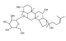 (R) -ginsenoside Rh1 结构式