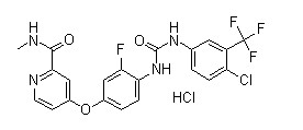 Regorafenib hydrochloride 结构式