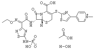 Ceftaroline fosamil acetate hydrate Chemical Structure