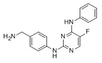 N2-[4-(Aminomethyl)phenyl]-5-fluoro-N4-phenylpyrimidine-2,4-diamine Chemical Structure