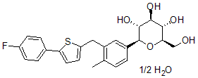 Canagliflozin hemihydrate 结构式
