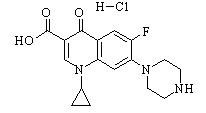 Ciprofloxacin hydrochloride Chemical Structure