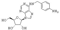 N(sup 6)(p-aminobenzyl)adenosine Chemical Structure